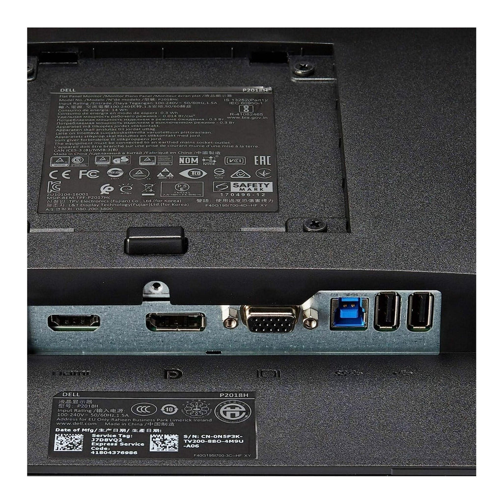 Dell P2018H Monitor, 19.5" 16:9, DP/HDMI (Certified Refurbished)