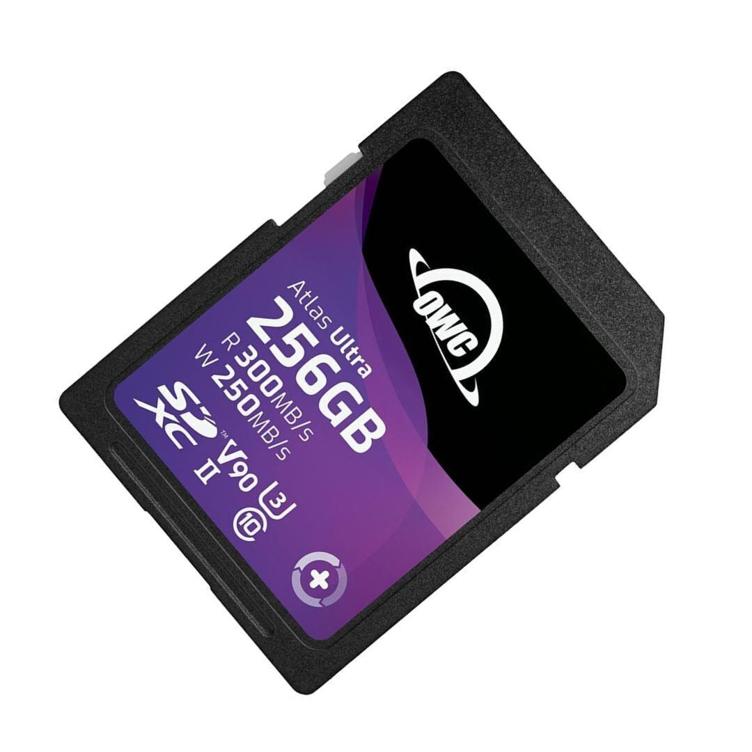 OWC 256GB Atlas Ultra UHS-II SDXC Memory Card with Dual SD-Slot SDXC UHS-II Card Reader