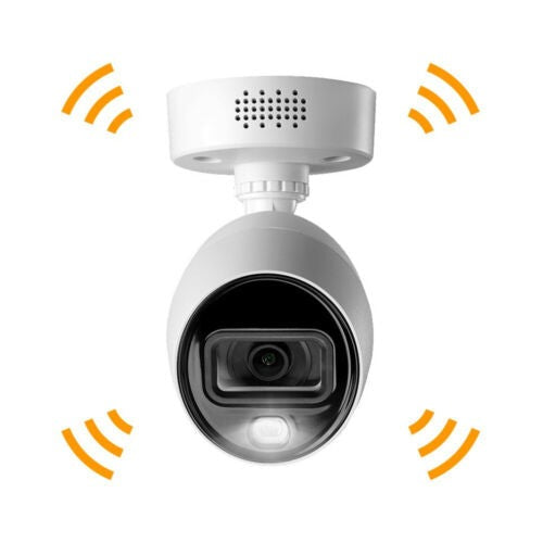 Lorex 4K 8 Channels 2TB Wired DVR System with Six 4K Deterrence Bullet Cameras, Color Night Vision