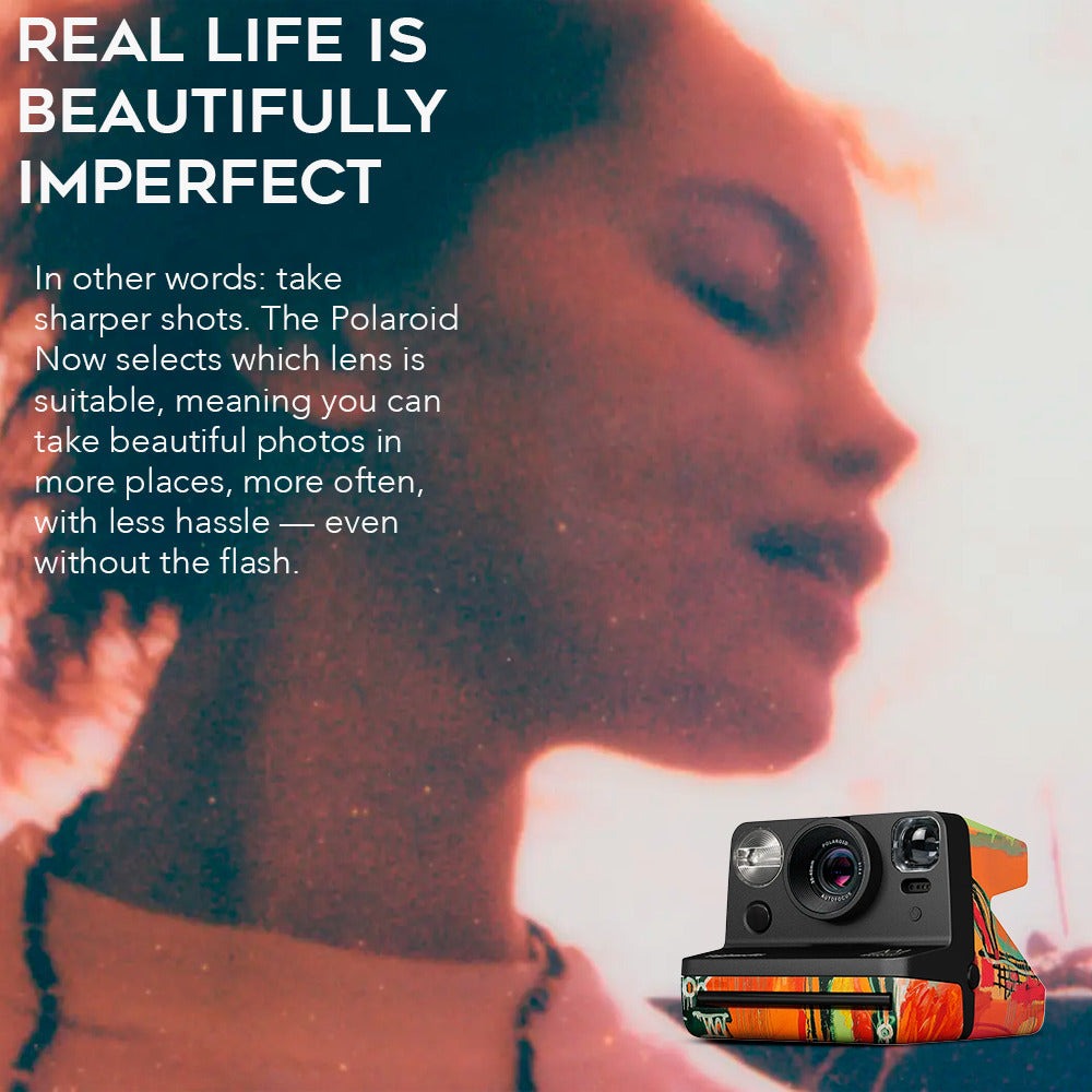 Polaroid Now Generation 2 I-Type Instant Camera with Autofocus 2-Lens (Basquiat Edition) Bundle