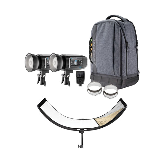 Westcott FJ400 II Strobe 2 Light Backpack Kit with FJ X3 S Trigger Bundle