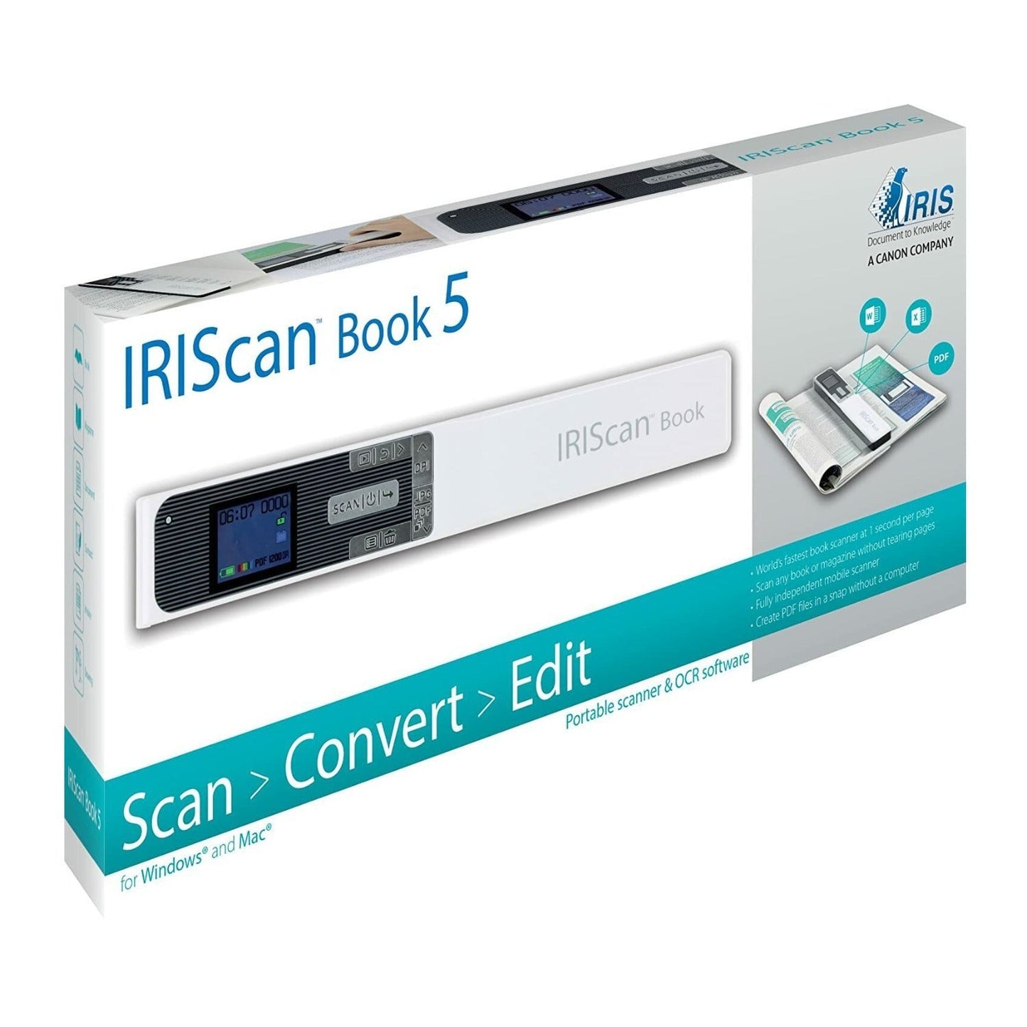IRIS IRIScan Book 5 Portable Scanner (White)