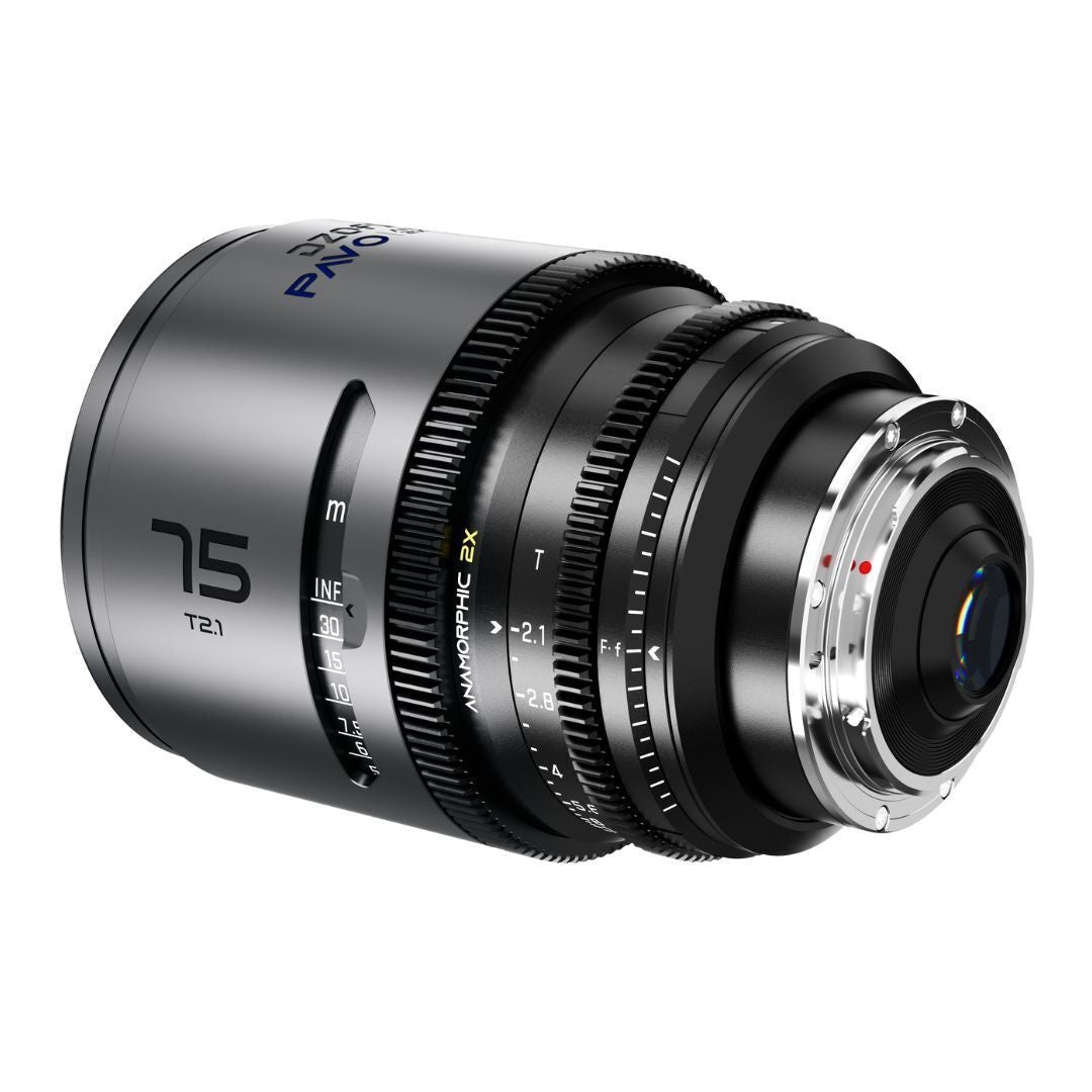 DZOFilm Pavo 75mm T2.1 2x Anamorphic Lens with PL or EF Mount (Space Gray and Black)