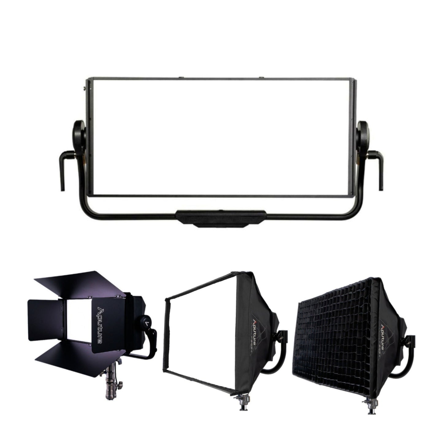 Aputure Nova P600C RGBWW LED Panel with Hard-Shell Case Kit with P600C Barn Door and Softbox Bundle