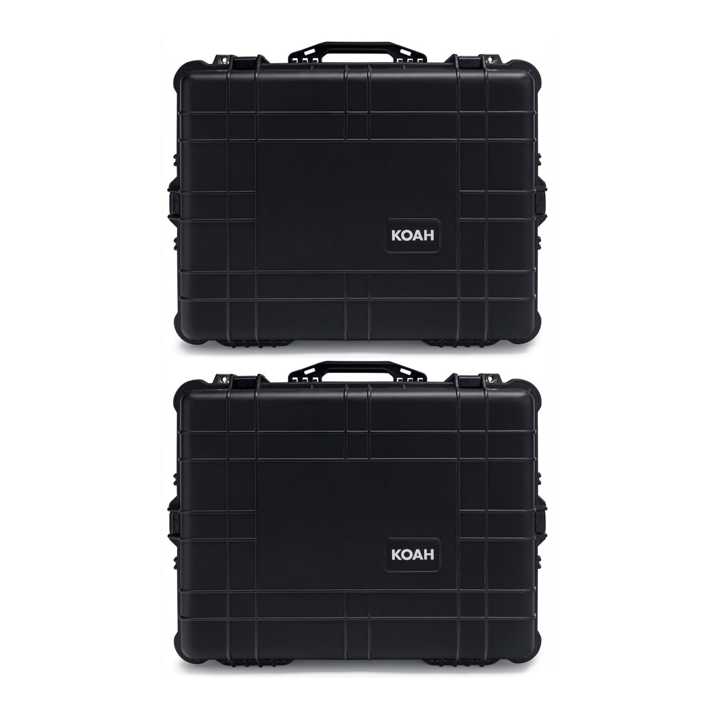 Koah Weatherproof Wheeled Hard Case with Customizable Foam (25 x 20 x 12 Inch, 2-Pack)