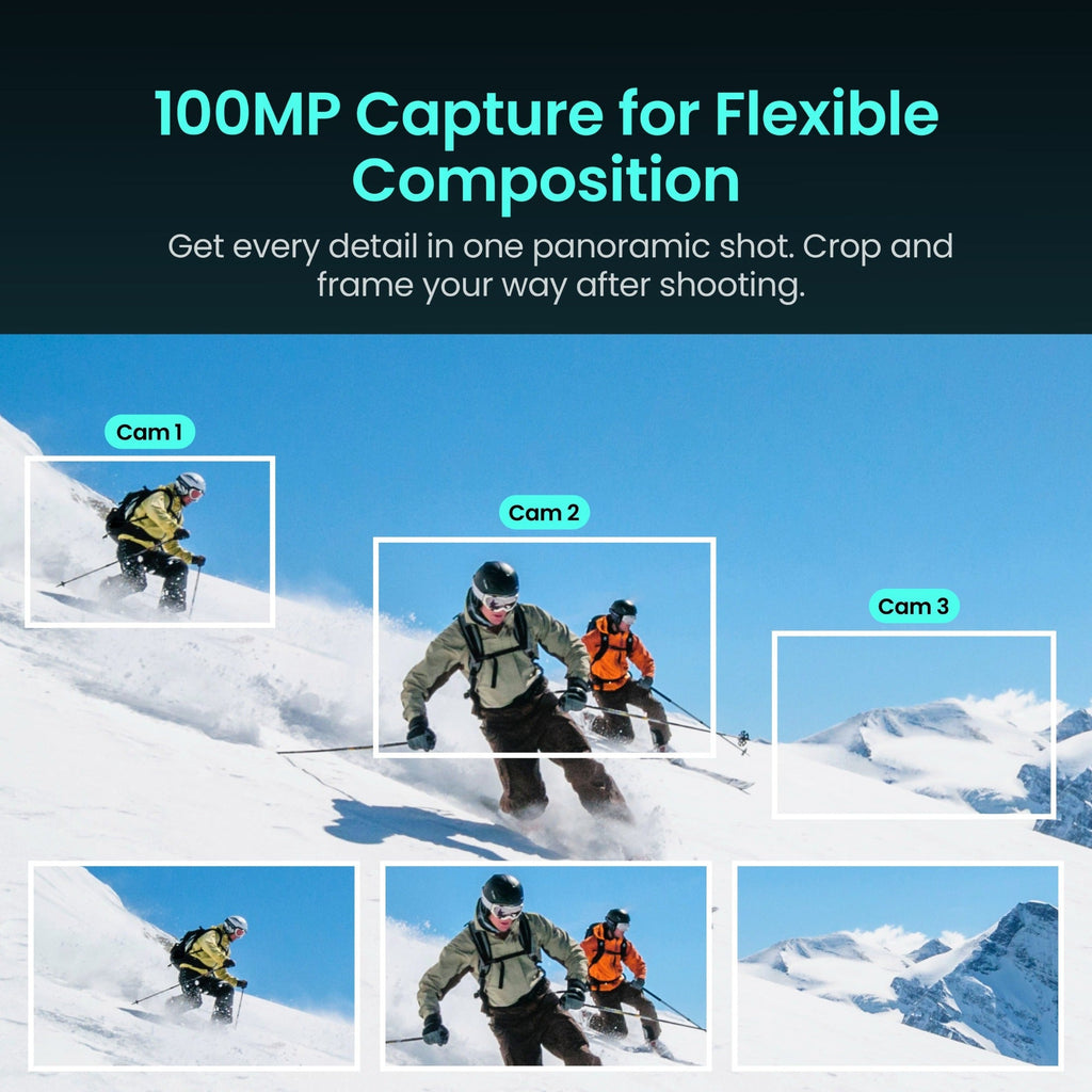 Xtra Sphra360 Action Camera Bundle with 128GB Flash Memory Card, Travel Case, and Accessories