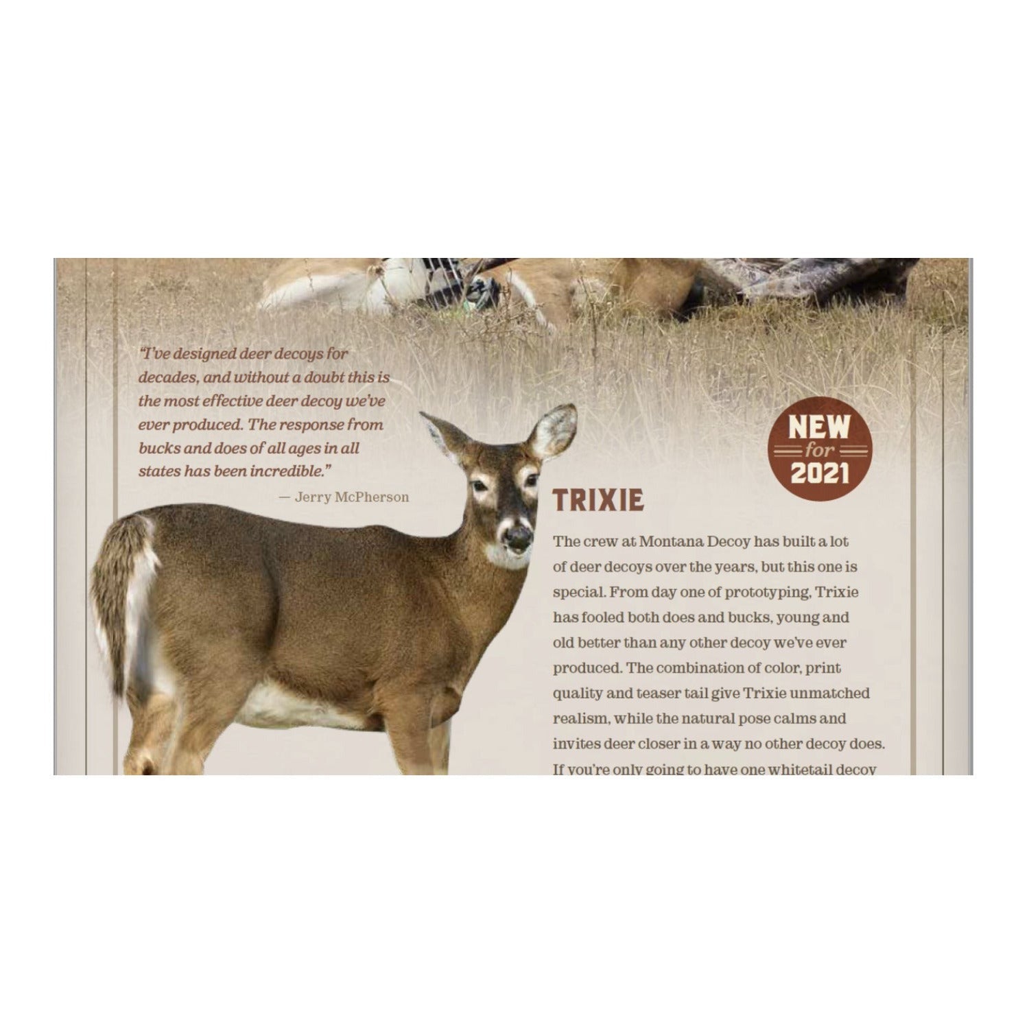 Montana: Trixie Whitetail Doe - Ultra-Realistic Deer Decoy with Teaser Tails