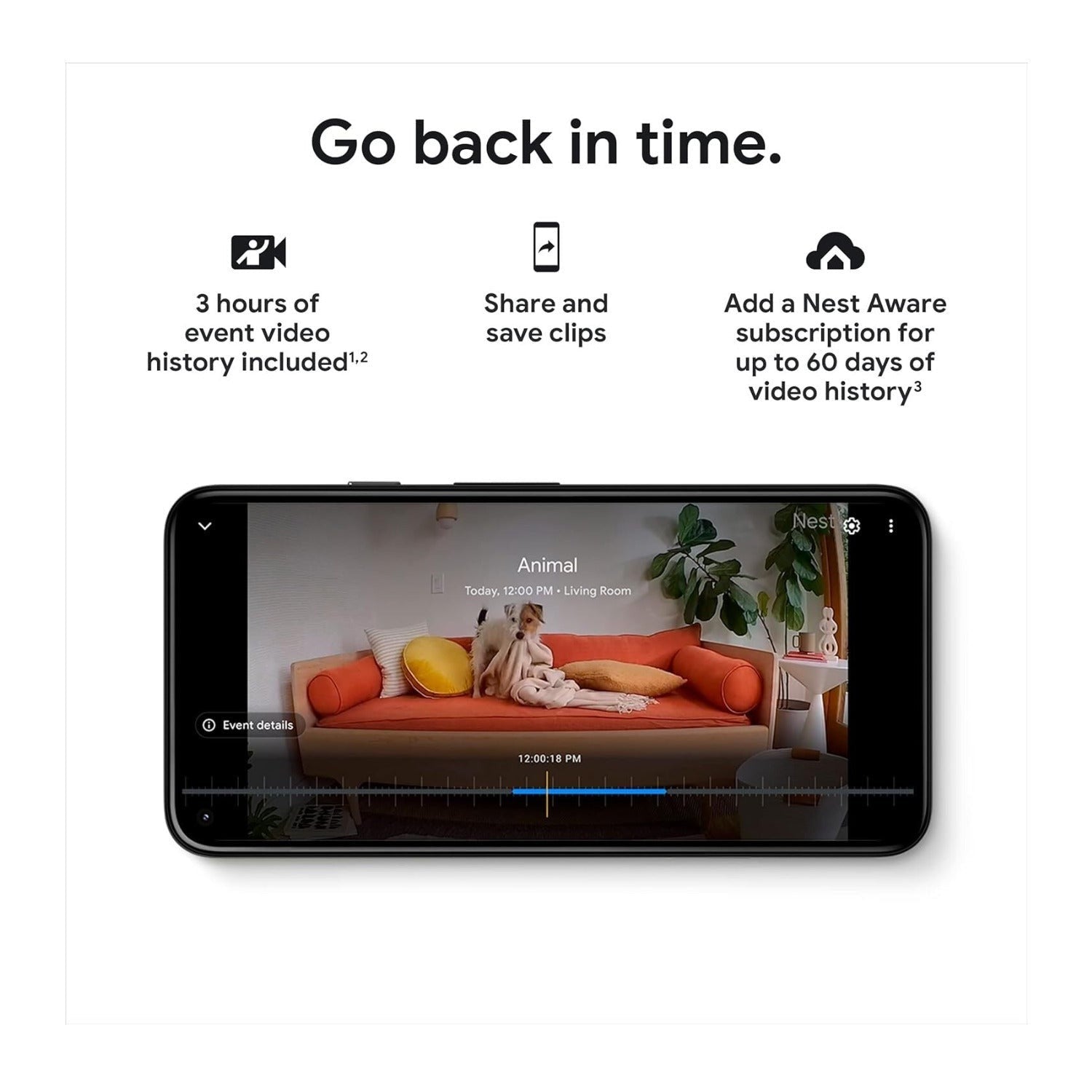Google Nest Indoor Wired Security Camera 1080p Resolution 2nd Generation (Snow)