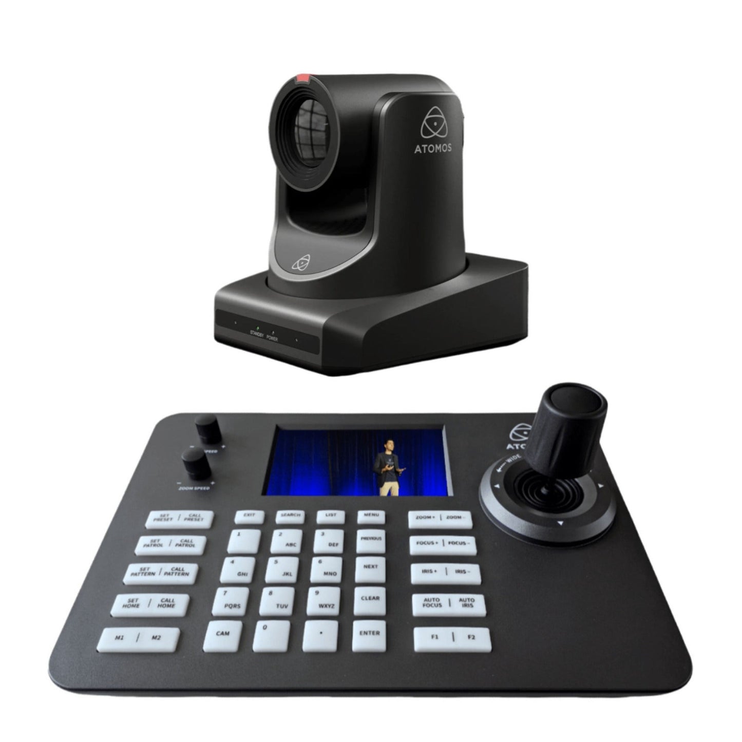 Atomos A-Eye 4K-20X AI-Powered UHD PTZ Camera (Black) Bundle