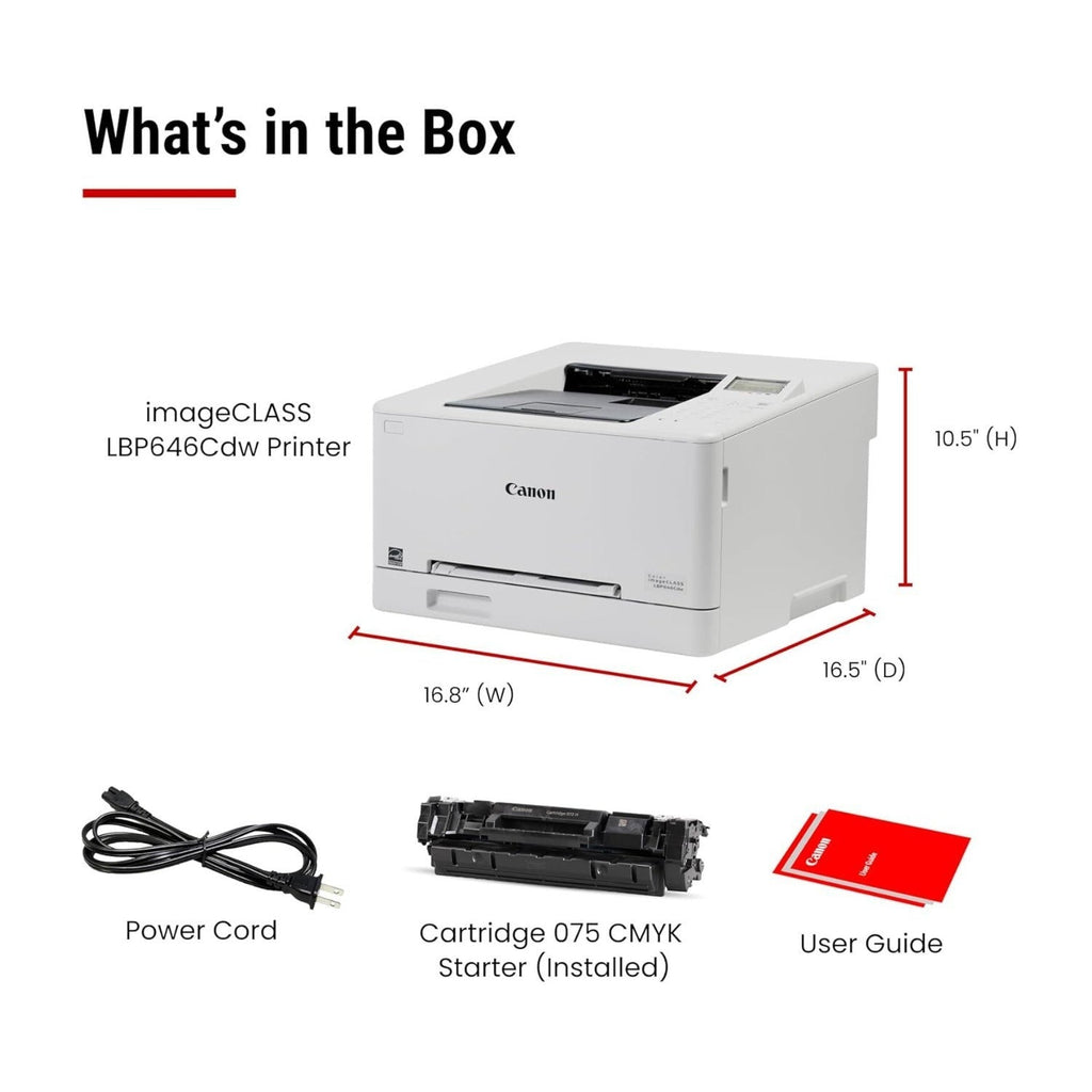 Canon Color ImageCLASS Wireless Laser Printer 26 PPM Duplex (White)