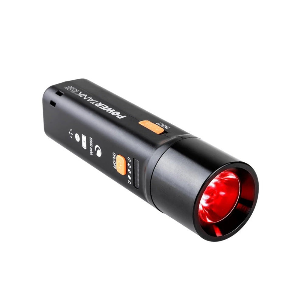 Celestron PowerTank Glow 5000 Red Flashlight and Power Bank with Phone Adapter