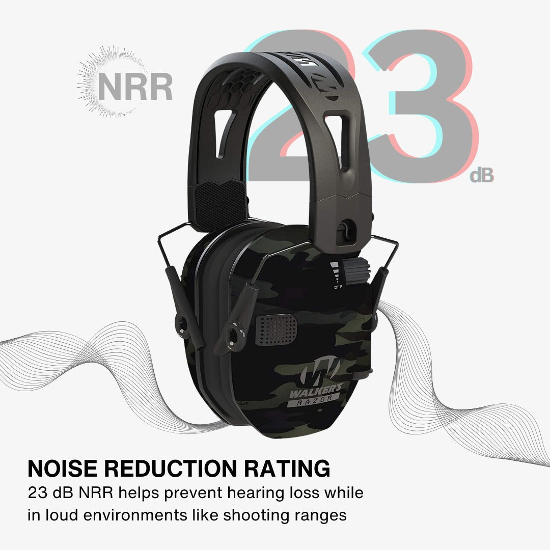 Walkers Razor Tacti-Grip Ear Muffs (Multicam Gray Camo) Bundle