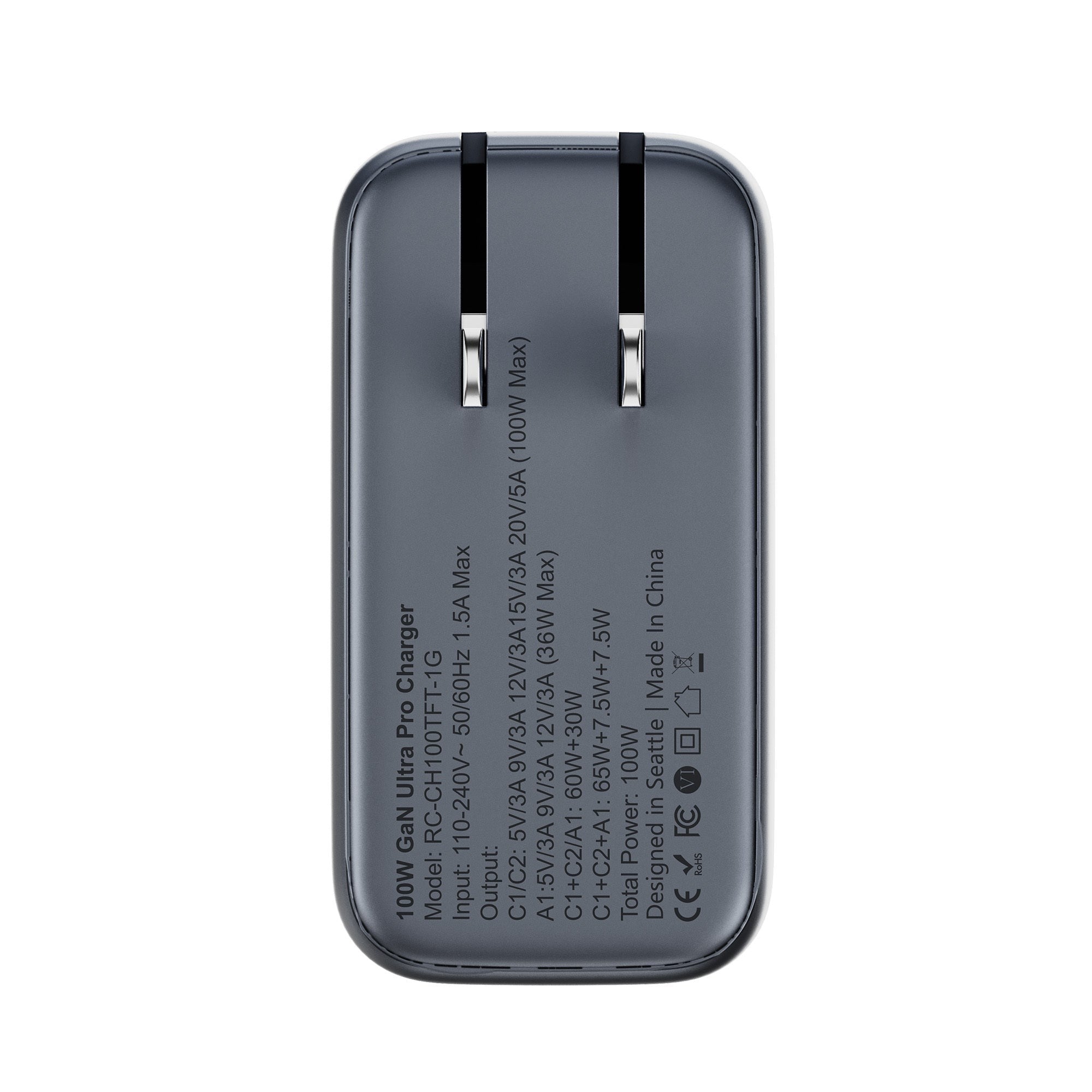 ReelCharge 100W Smart Wall Charger (Gray)