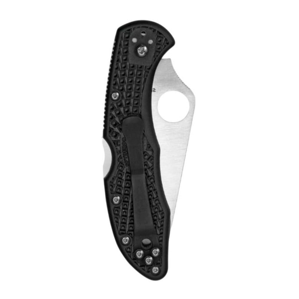 Spyderco Delica 4 Lightweight Serrated SpyderEdge Signature Folding Knife with FRN Handle (Black)