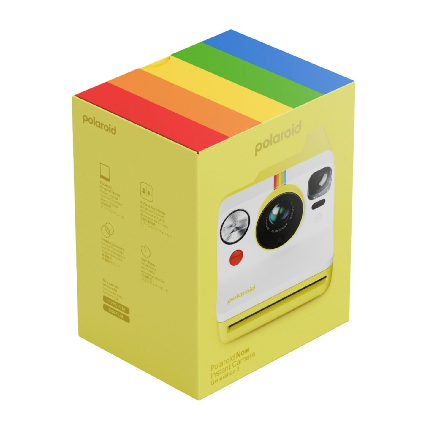 Polaroid Now Generation 3 Yellow Analog Instant Camera with Tripod Mount Bundle