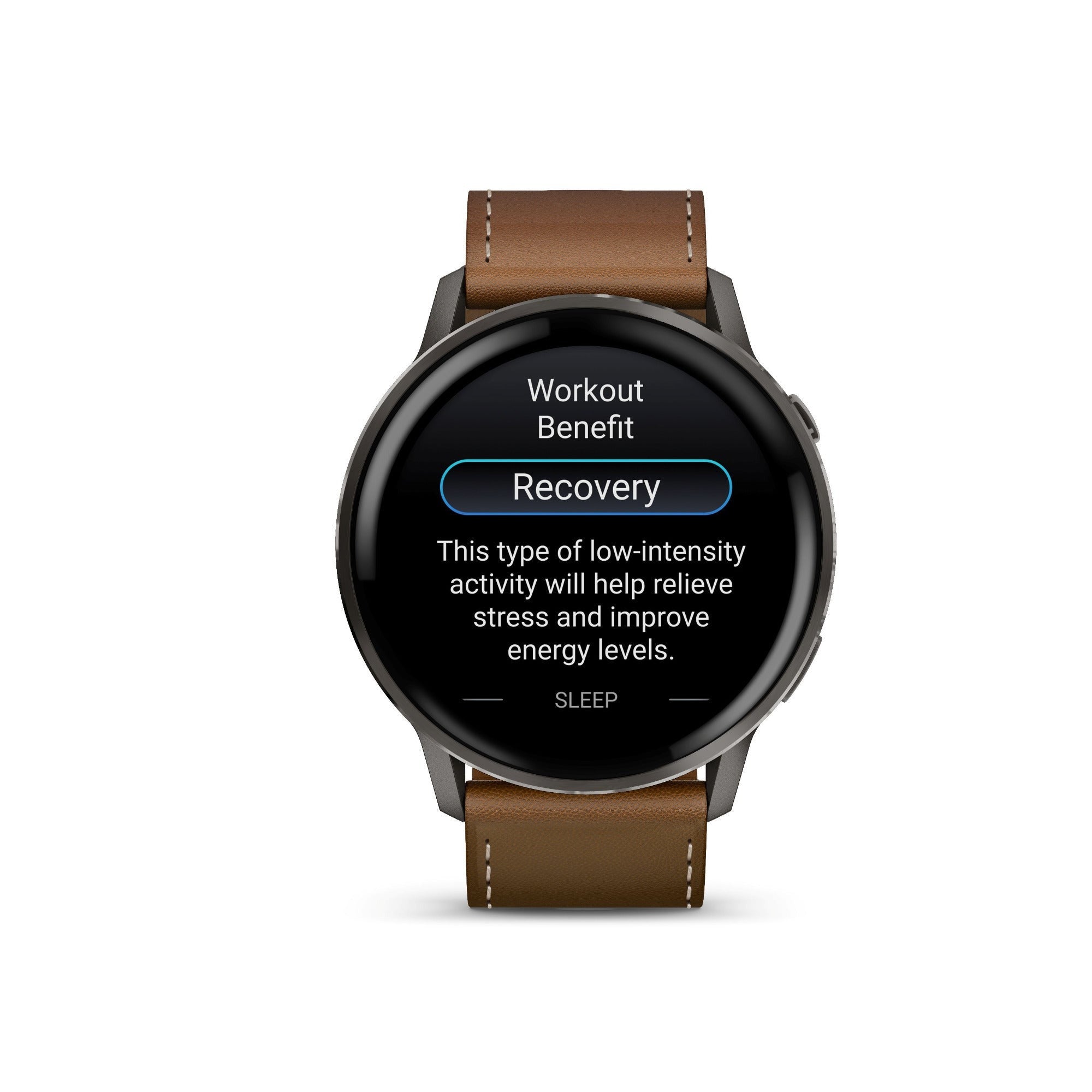 Garmin Venu 4 Smartwatch (Slate/Brown Leather)