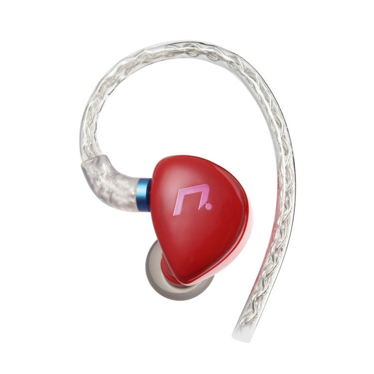 NXEars Sonata High-Performance AGL IEM Earphones with Silver Plated MMCX Cable (Red)