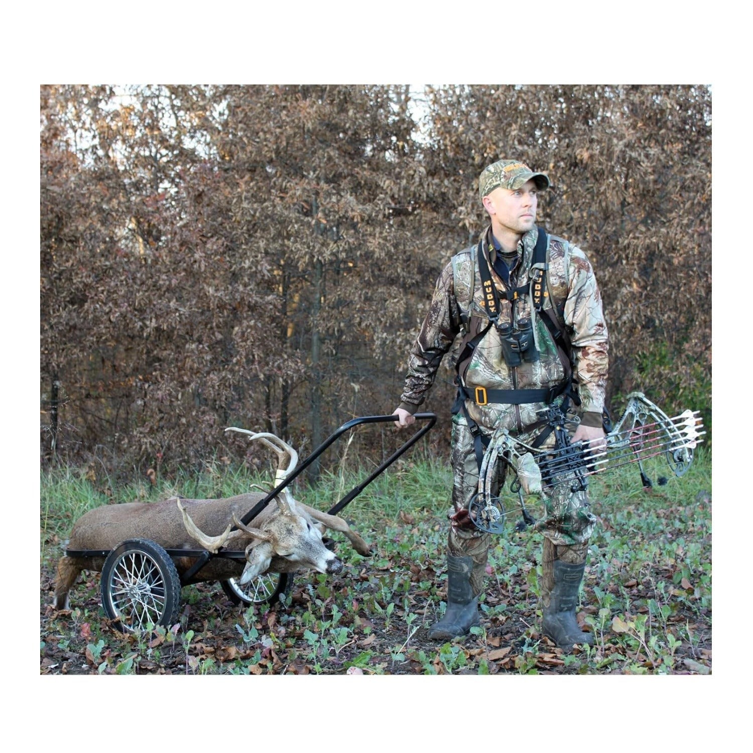 Muddy Mule Game Cart with 16 Inch Wheels and 300 Lbs. Capacity