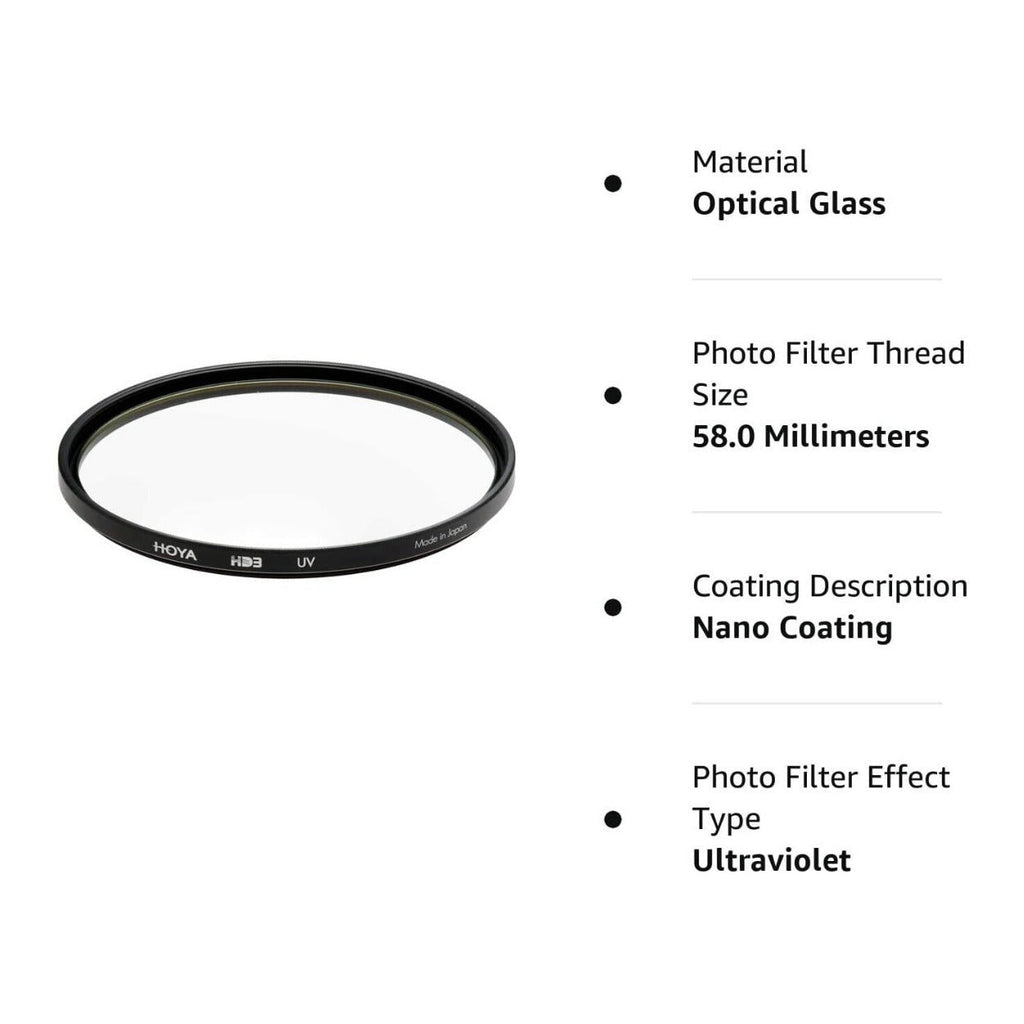 Hoya HD3 UV Light Protector Made with Lightweight and AircraftGrade Frame