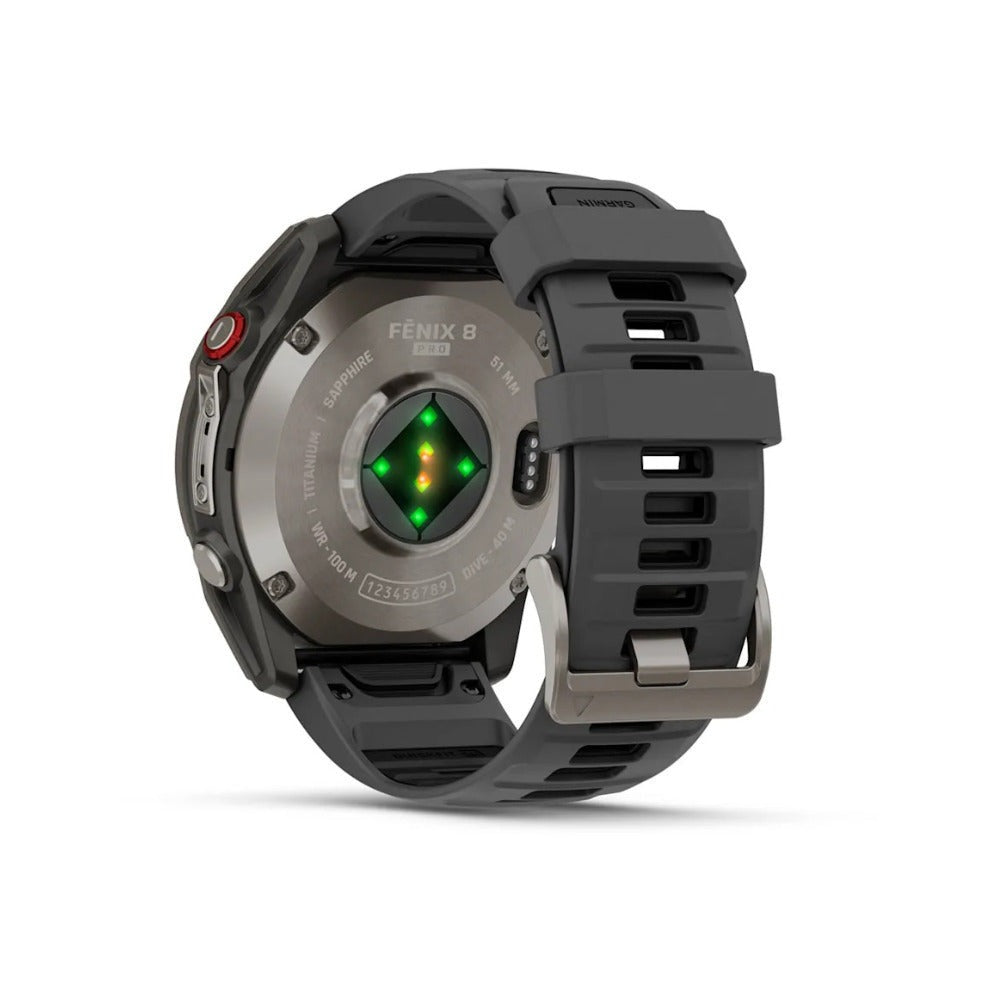 Garmin Fnix 8 Pro 51 mm AMOLED GPS Smartwatch (Titanium Graphite/Black Band)