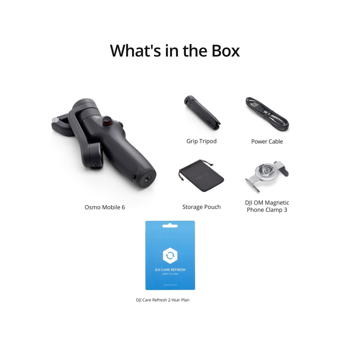 DJI Osmo Mobile 6 3-Axis Stabilization Smartphone Gimbal with Care Refresh 2-Year Plan Card Bundle
