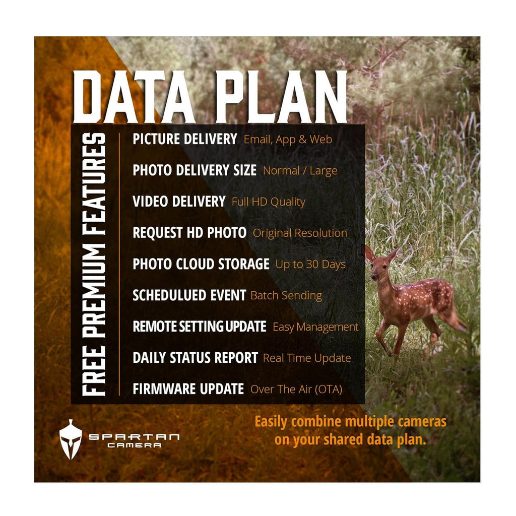 Spartan GoLive2 4G/LTE Trail Camera 4-Pack Bundle with 32GB Memory Card & Reader