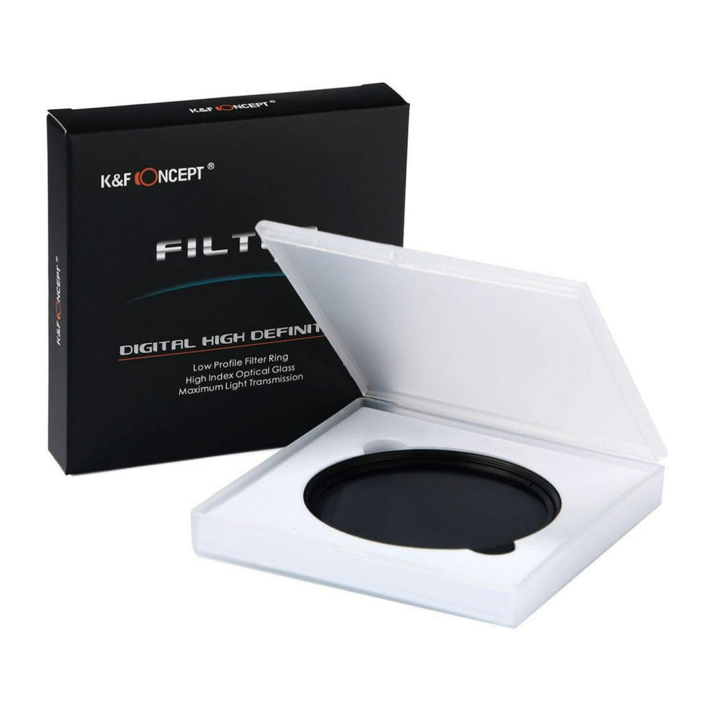 K&F Concept Variable Fader ND2-ND400, 55 mm HD Filter Lens with Cleaning Cloth