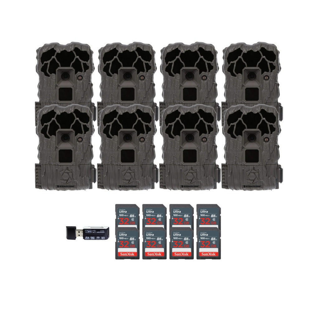 Stealth Cam 20MP Trail Camera with 60 Feet Range Detection and 720P Video (2-Pack) x 4 Bundle