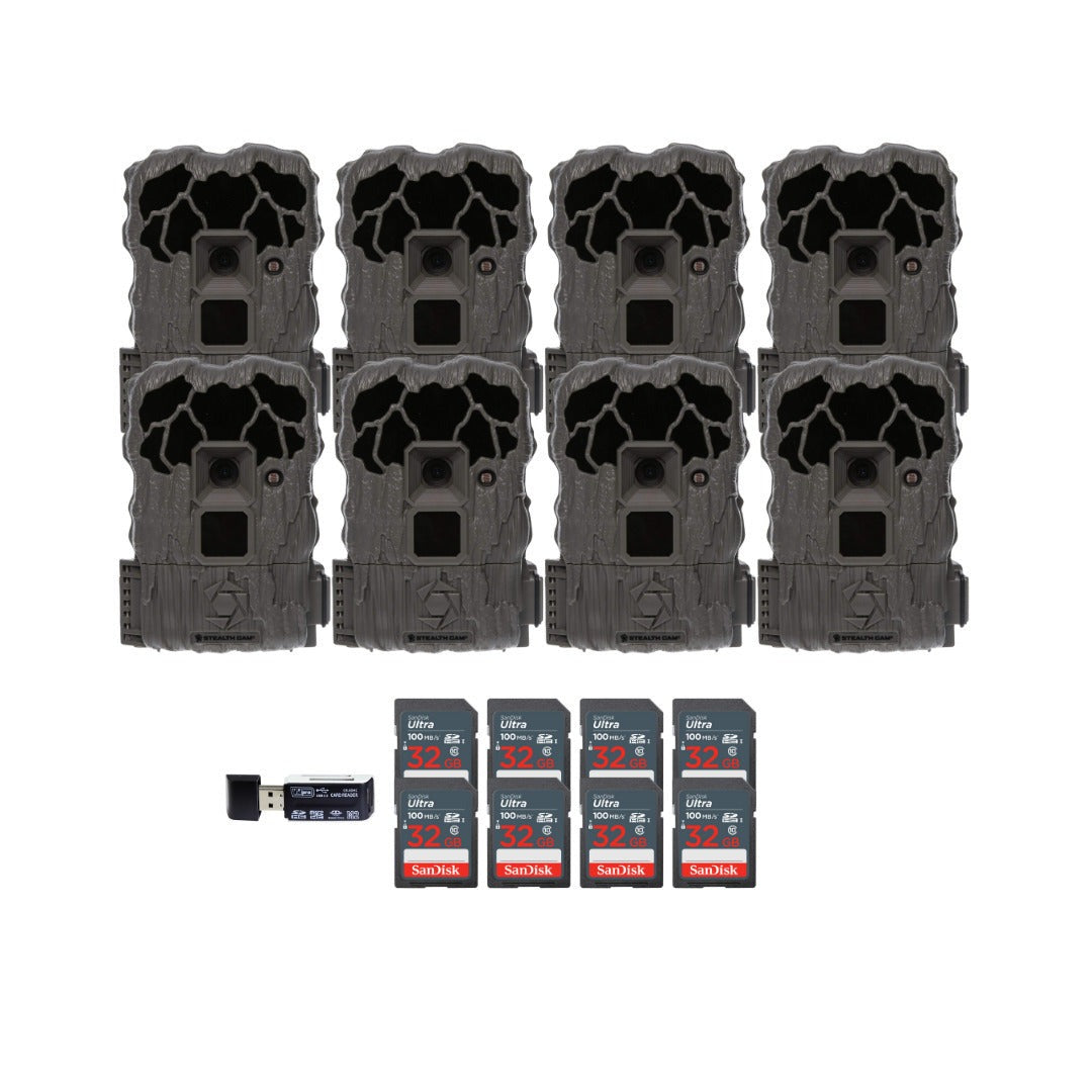Stealth Cam 20MP Trail Camera with 60 Feet Range Detection and 720P Video (2-Pack) x 4 Bundle
