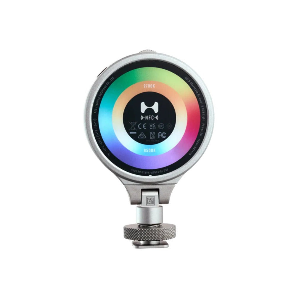 Harlowe Sol 5 Spectra Cold Shoe Adapter RGBCW On Camera Light Kit