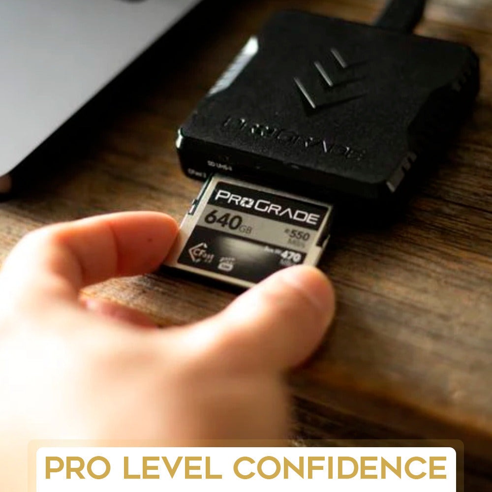 ProGrade Digital 128GB UHS-II microSDXC Memory Card with CFexpress Type B and Dual-Slot Card Reader