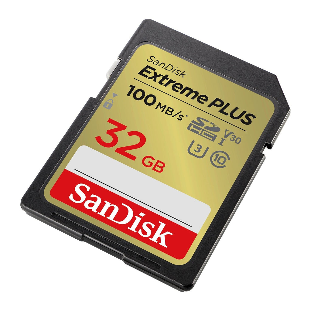 SanDisk Extreme PLUS 32GB SDHC UHS-I Memory Card (100 MB/s, Class 10, U3, V30)