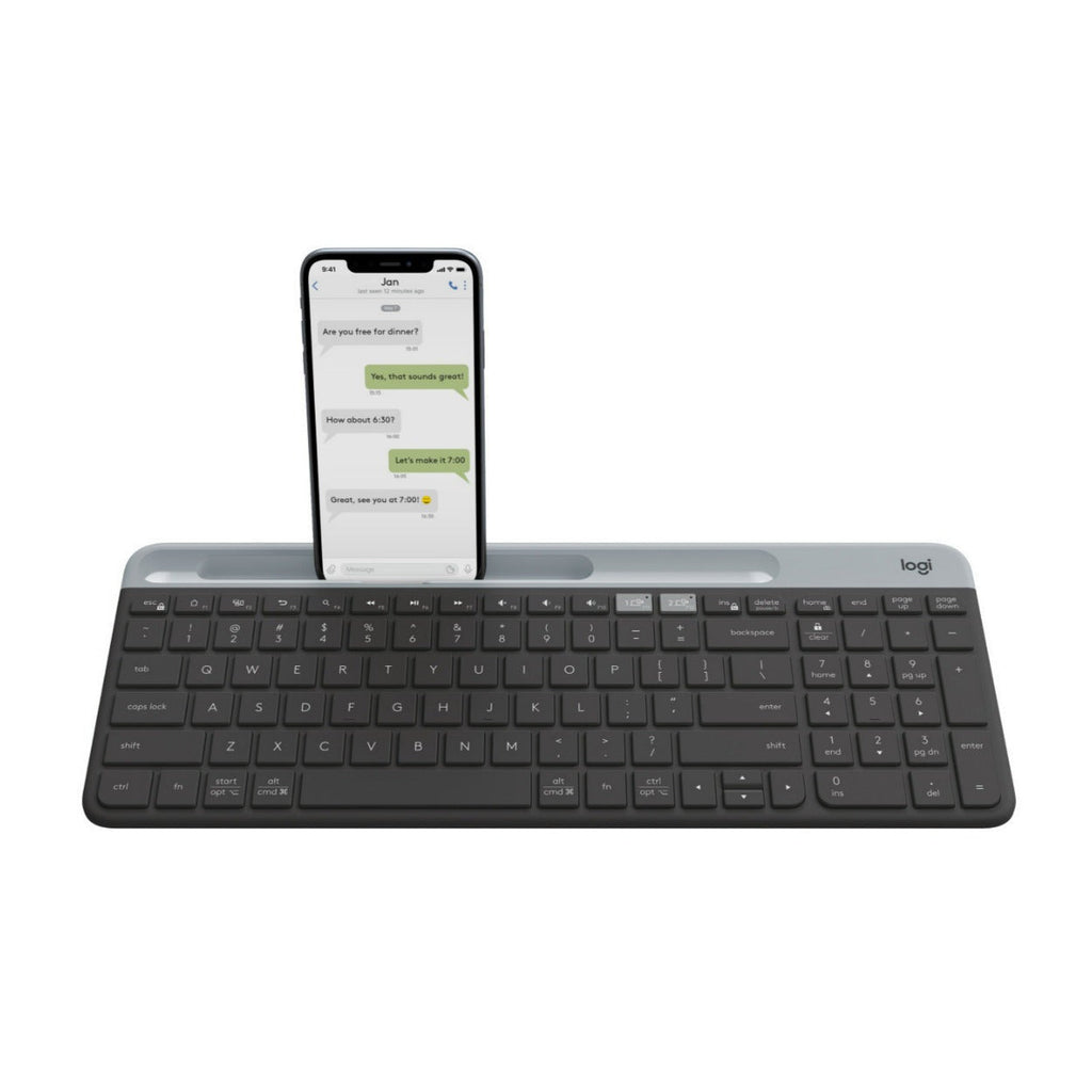 Logitech K585 Slim Multi-Device Wireless, Compact and Quiet Keyboard (Graphite)