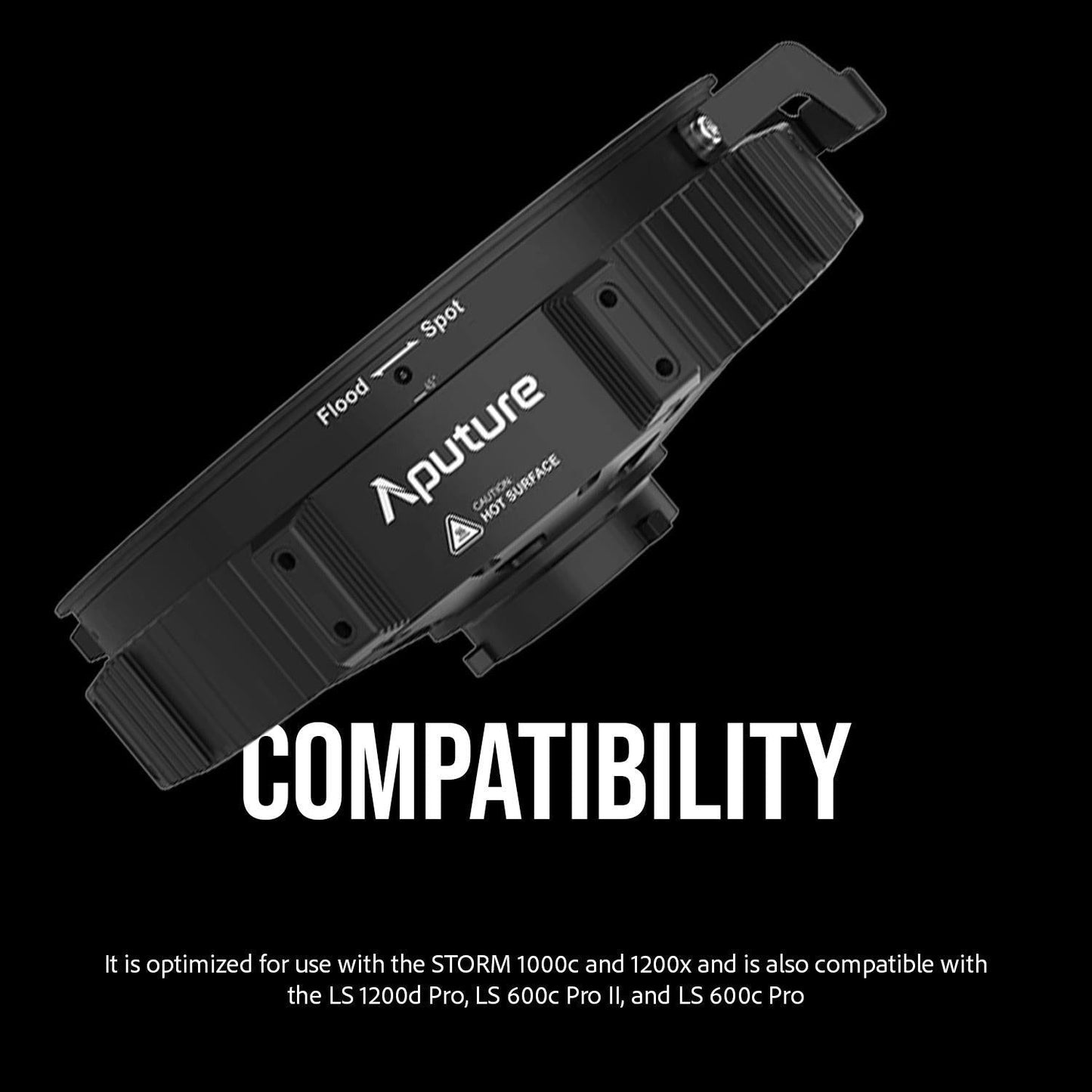 Aputure CF12 12-Inch Bowens Mount Fresnel with Dual-Expand Focus for STORM 1000c and 1200x (Black)