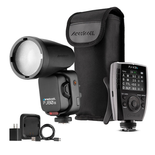 Westcott FJ80 II S Touchscreen 80Ws Speedlight with Westcott FJ-X3 S Wireless Flash Trigger Bundle