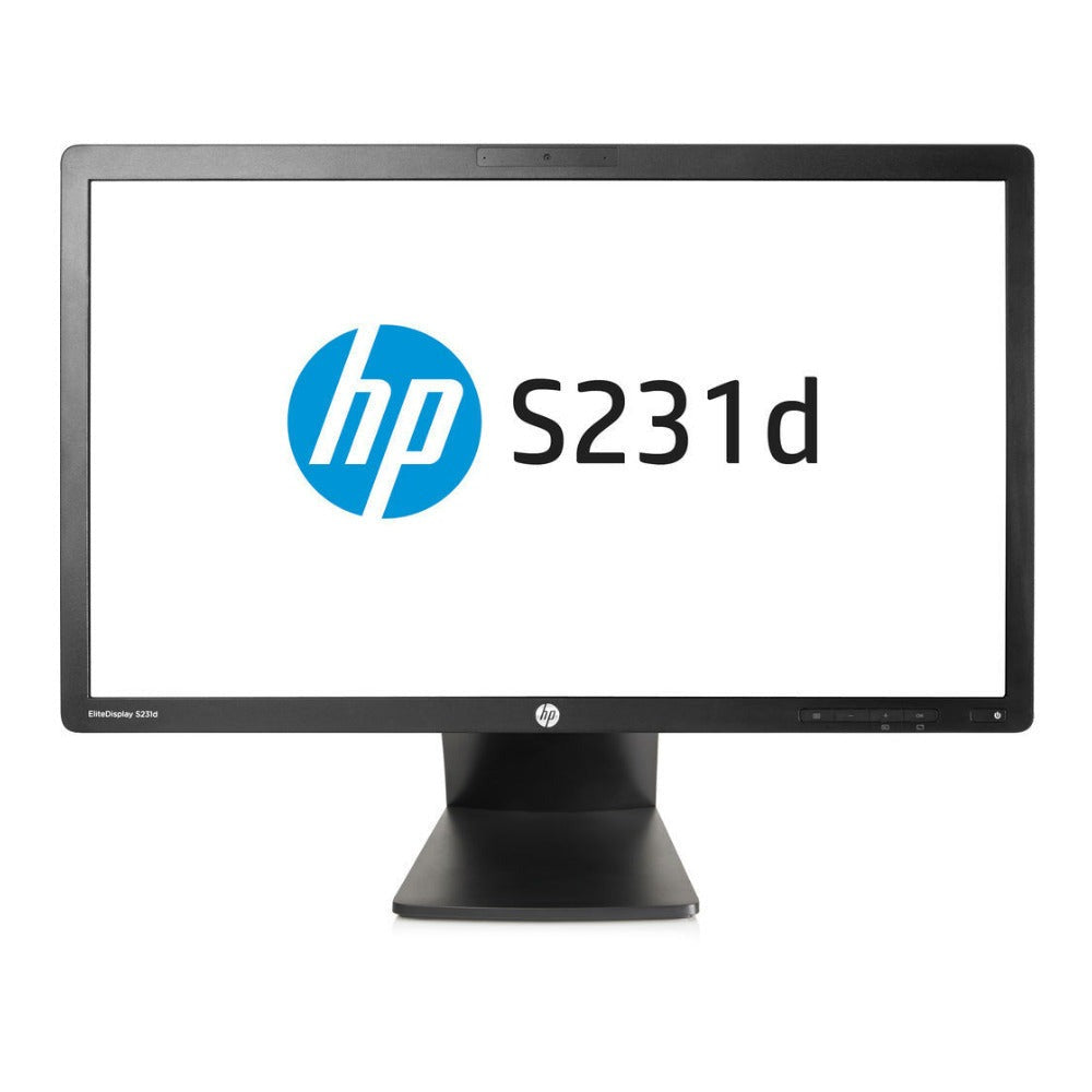HP EliteDisplay S231D 23" FHD IPS Monitor with Webcam, DisplayPort, USB, RJ-45 (Certified Refurbished)
