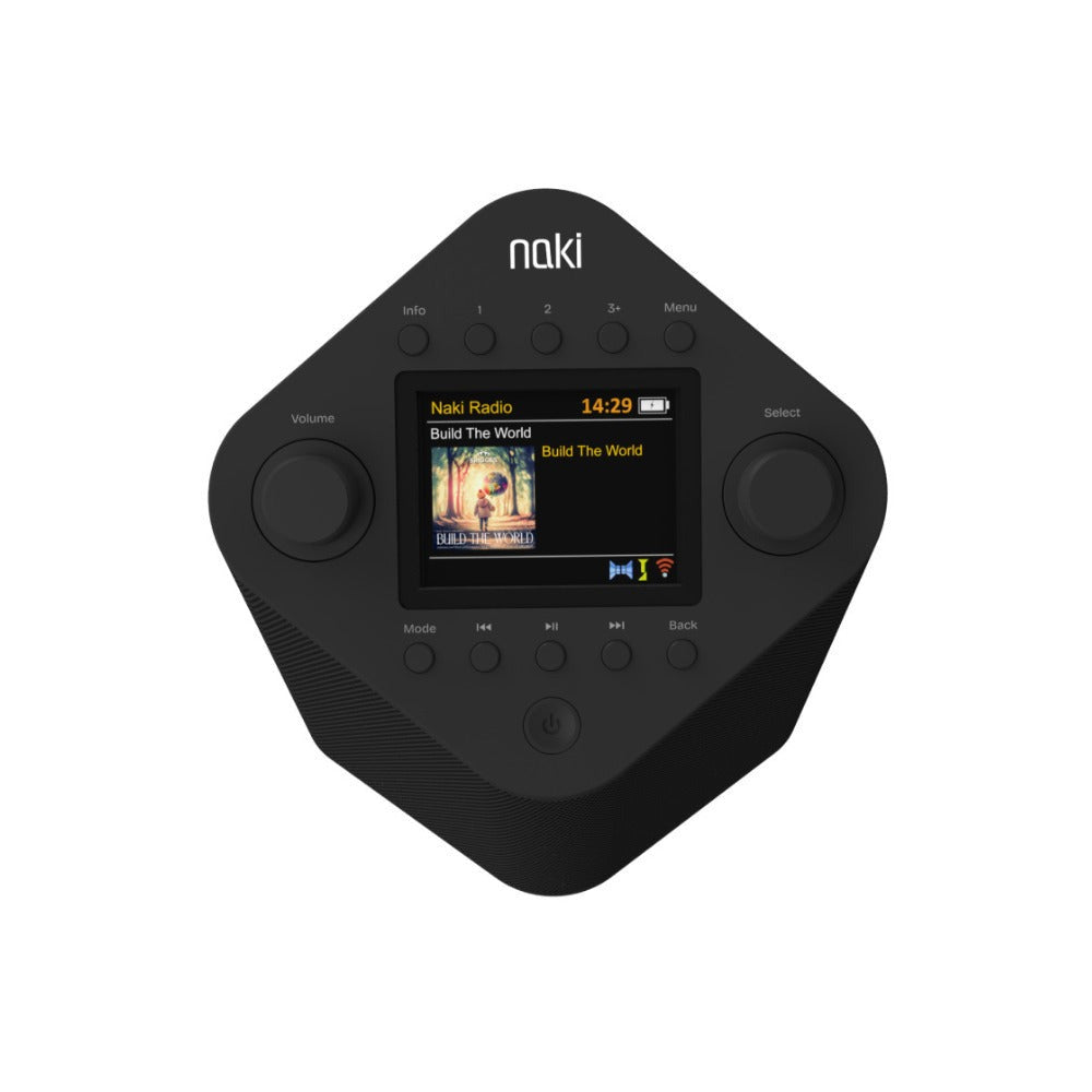 Naki Pulse - Online Streaming Kosher Music Player (Black) with Single 5W Speaker