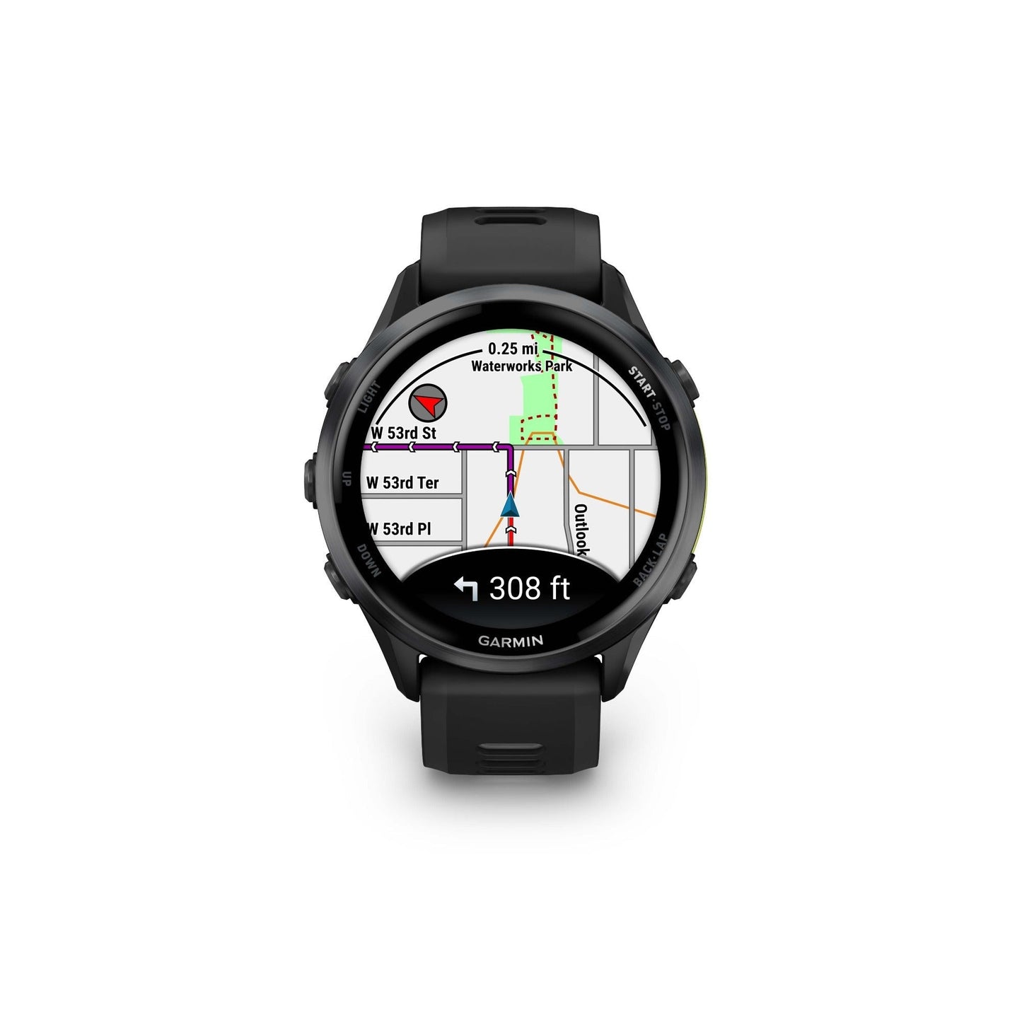 Garmin Forerunner 970 Carbon Gray DLC Titanium, Black Case and Black/Translucent Whitestone Band