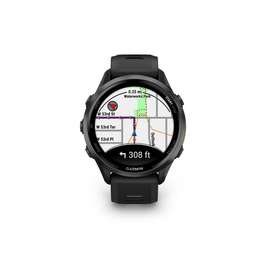Garmin Forerunner 970 Carbon Gray DLC Titanium, Black Case and Black/Translucent Whitestone Band