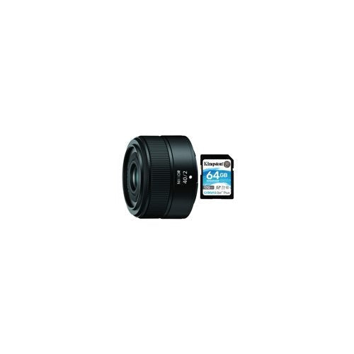 Nikon NIKKOR Z 40mm f/2 Lens with 64GB 170MB/s Read Memory Card