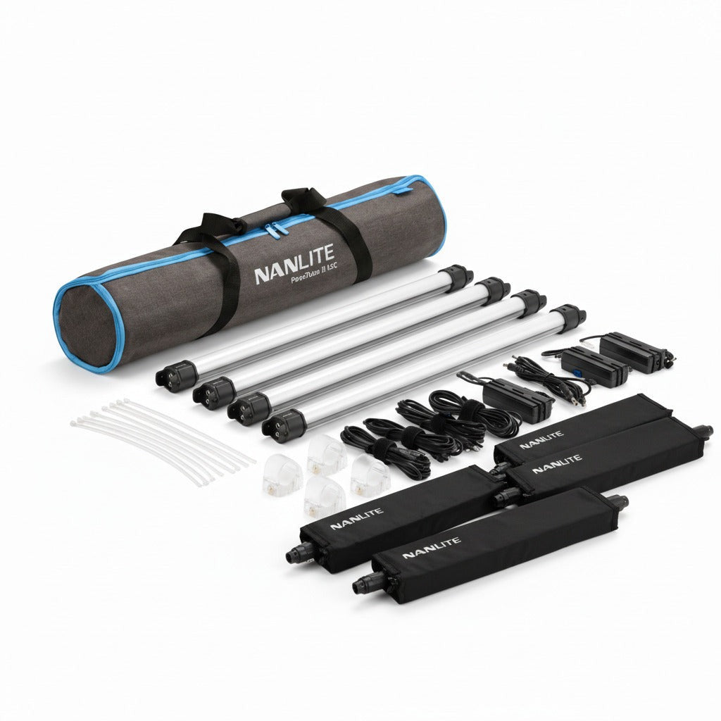 Nanlite PavoTube II 2ft 15C RGB LED Tube Light 4-Light Kit Bundle