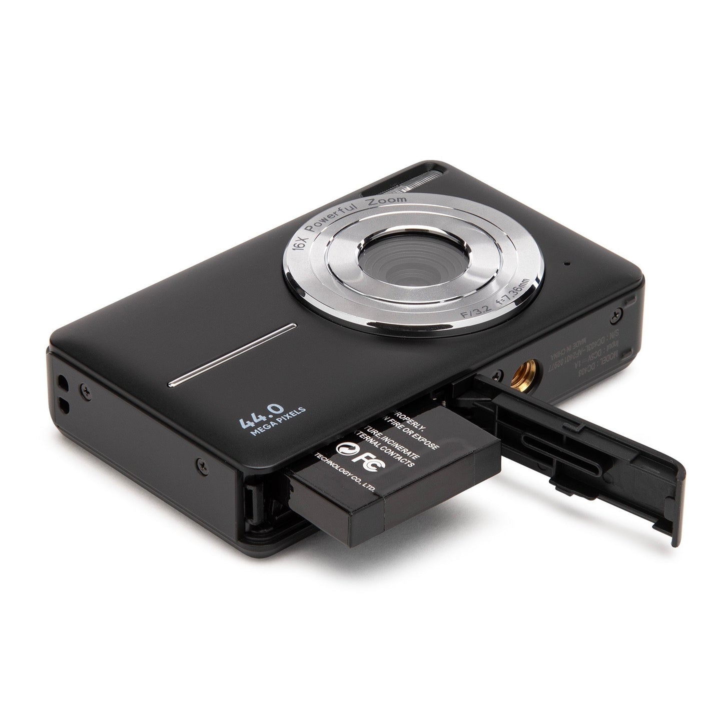 Koah 44MP FHD Point and Shoot Digital Camera with 16X Power Zoom (Black)