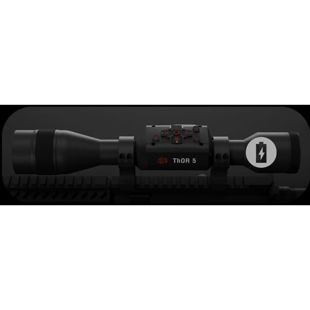 ATN Thor 5 640 2-16x Smart HD Thermal Rifle Scope with SharpIR AI Tech and Gen V Quad Core (Black)