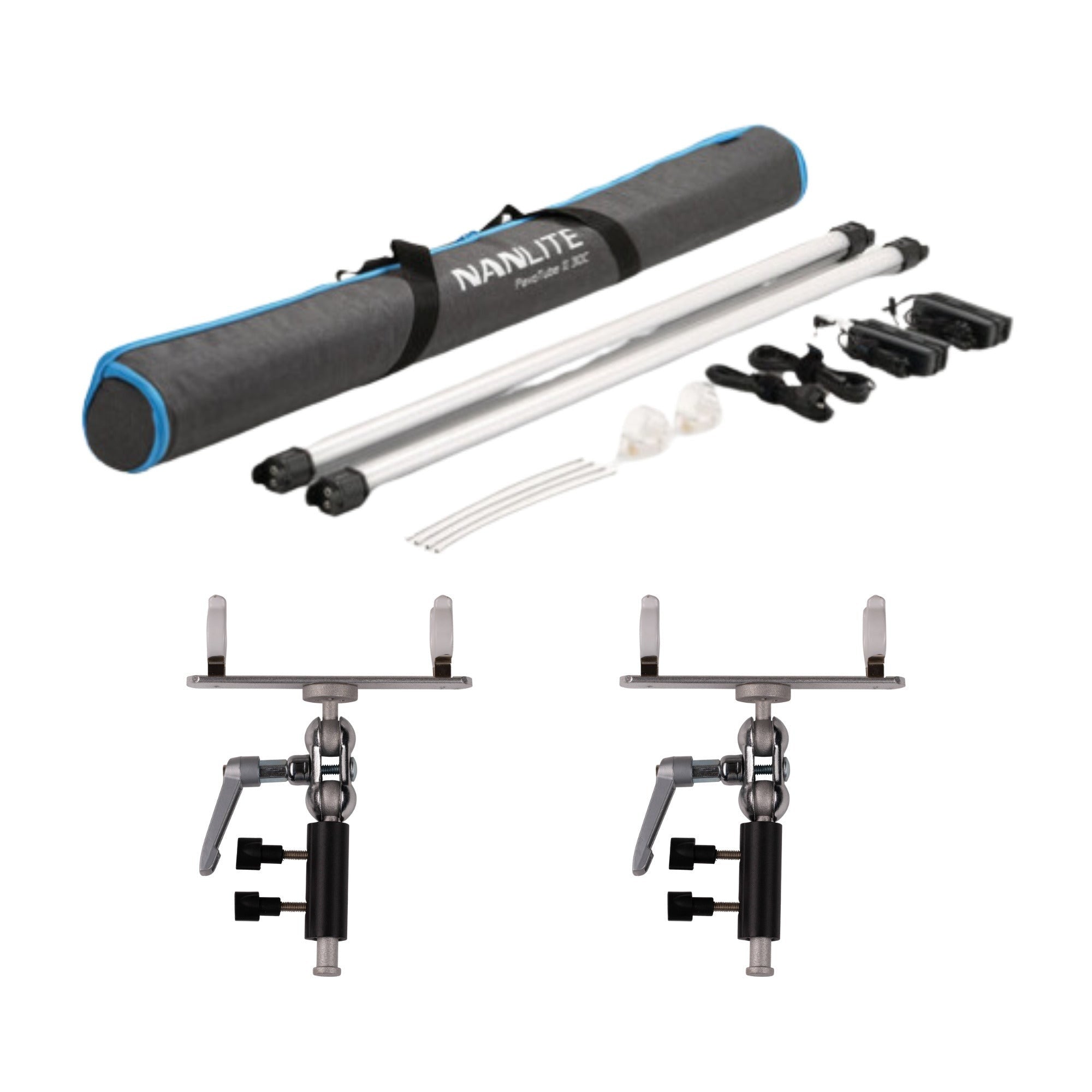 Nanlite PavoTube II 30C RGB LED 2-Light Kit with Two PavoTube Holders Bundle