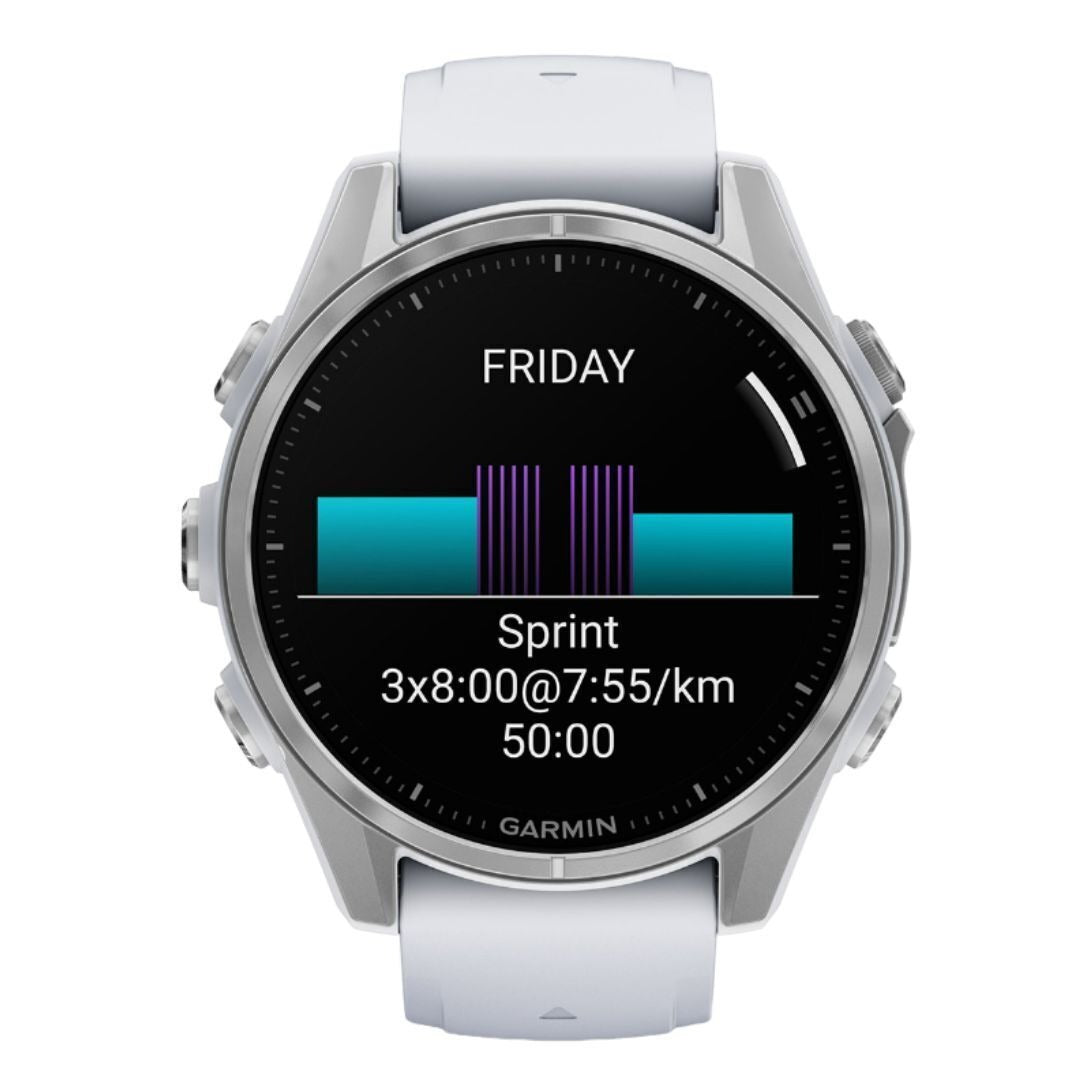 Garmin fenix 8 AMOLED GPS 43mm Smartwatch (Silver/Whitestone) (Used)