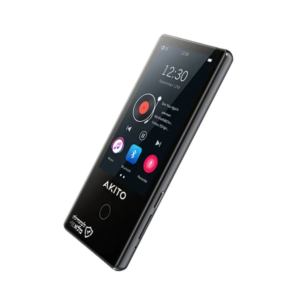 AKITO L4 16GB Kosher MP3 Player with Built-in Speaker, Recorder, Bluetooth, and Touch Screen (Black)