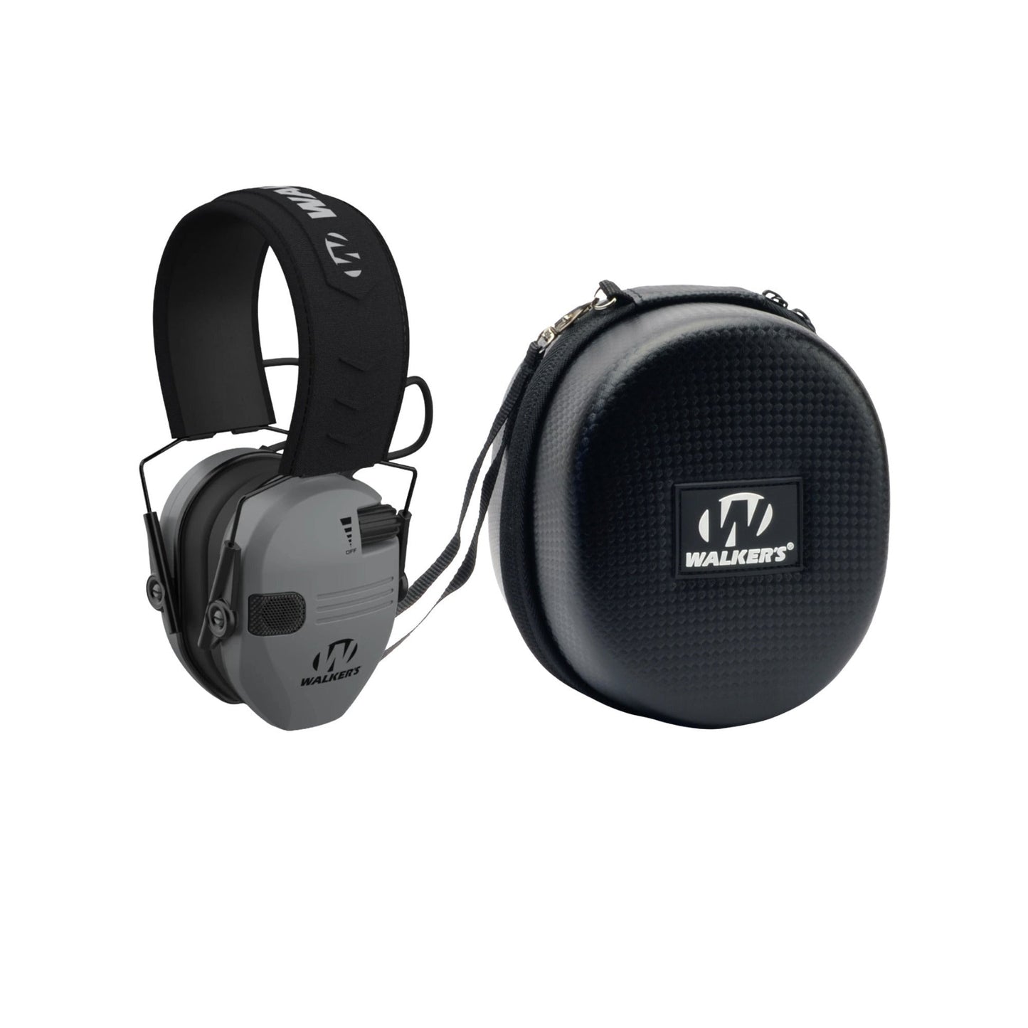 Walker's Razor Junior Electronic Youth and Women's Protection Muff Bundle (Grey)
