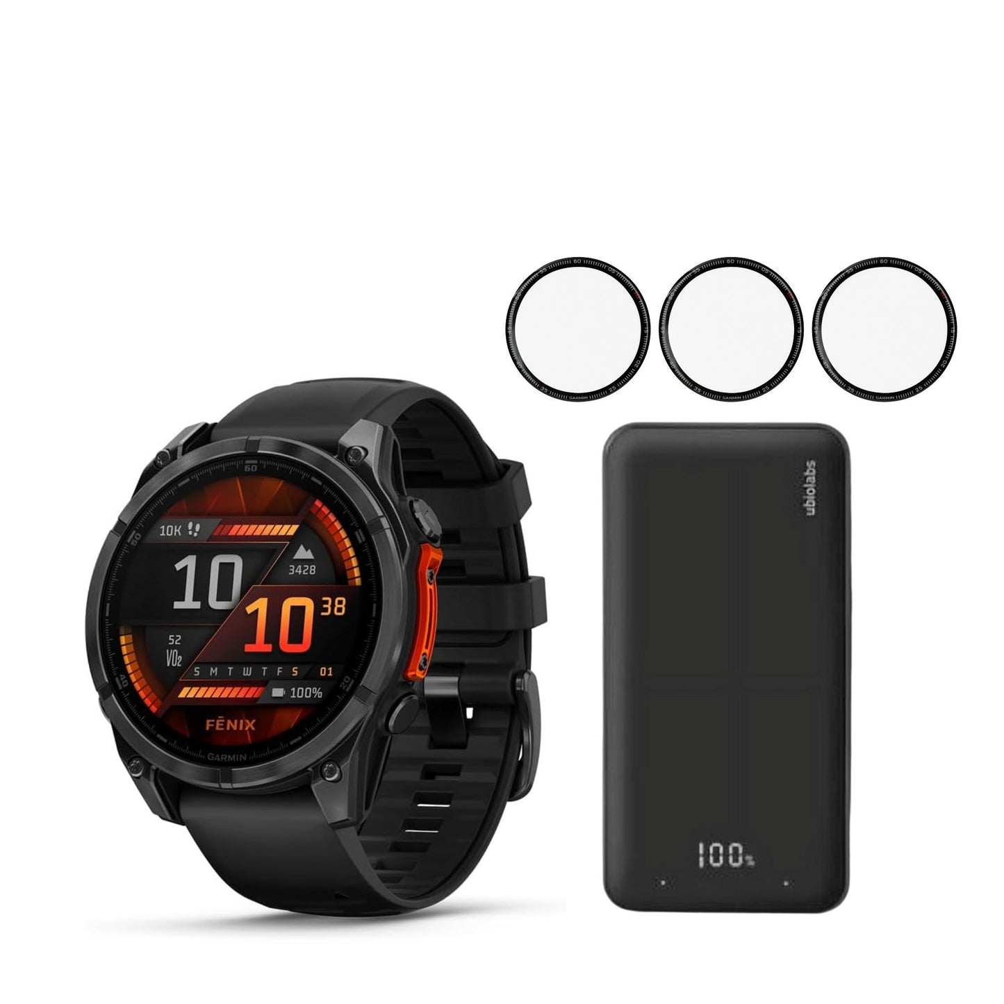 Garmin Fenix 8 51mm GPS Smartwatch with 1.4-Inch AMOLED Display (Slate Gray and Black) Bundle