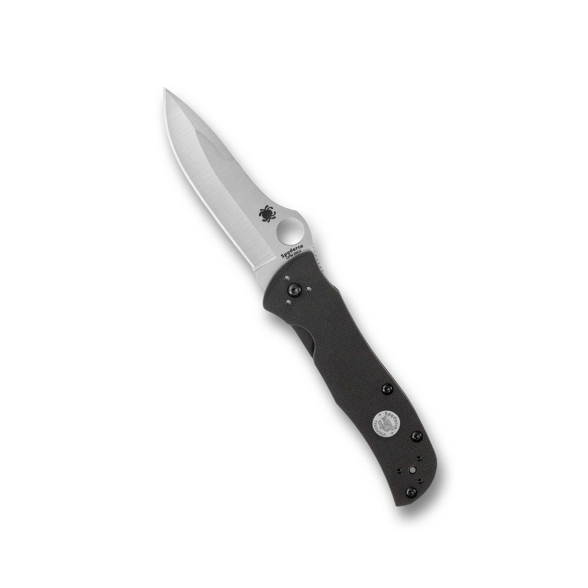 Spyderco Starmate Black G-10 CPM 20CV Sprint Run Folding Knife with LinerLock