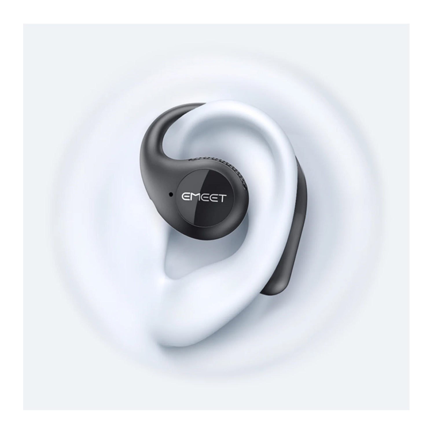 eMeet AirFlow Open-Ear Headphones with Detachable Mic Boom
